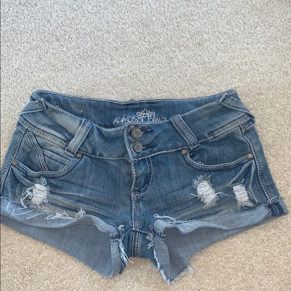 Light wash shorts